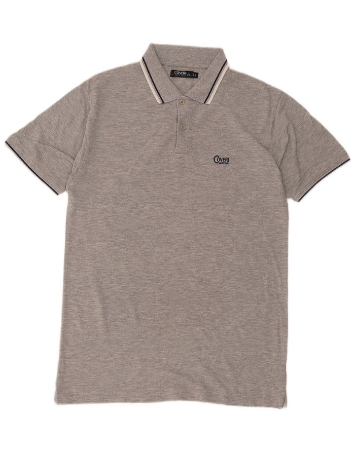 Tricou polo pentru bărbați Coveri, mare, gri, bumbac