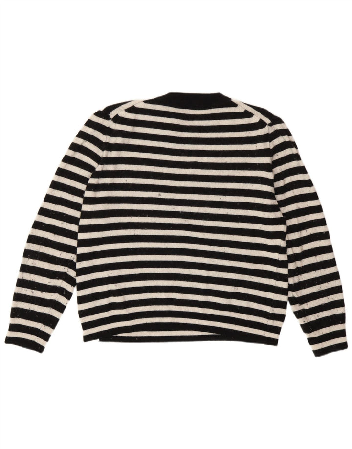 Pulover pentru damă Zara, cu gât turnut, UK 14 Poliamidă cu dungi negre medii