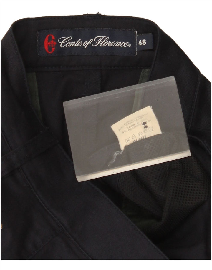 CONTE OF FLORENCE Pantaloni de costum pentru bărbați IT 48 Mediu L32 L33 Bleumarin