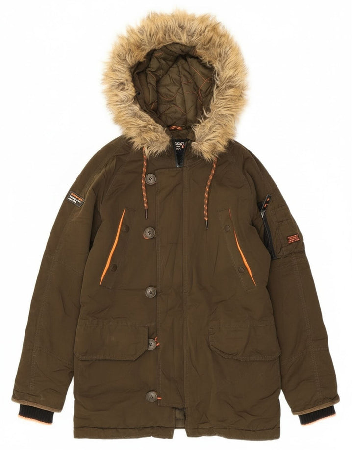 Jachetă parka supradimensionată pentru femei Superdry UK 6 XS Kaki Poliester