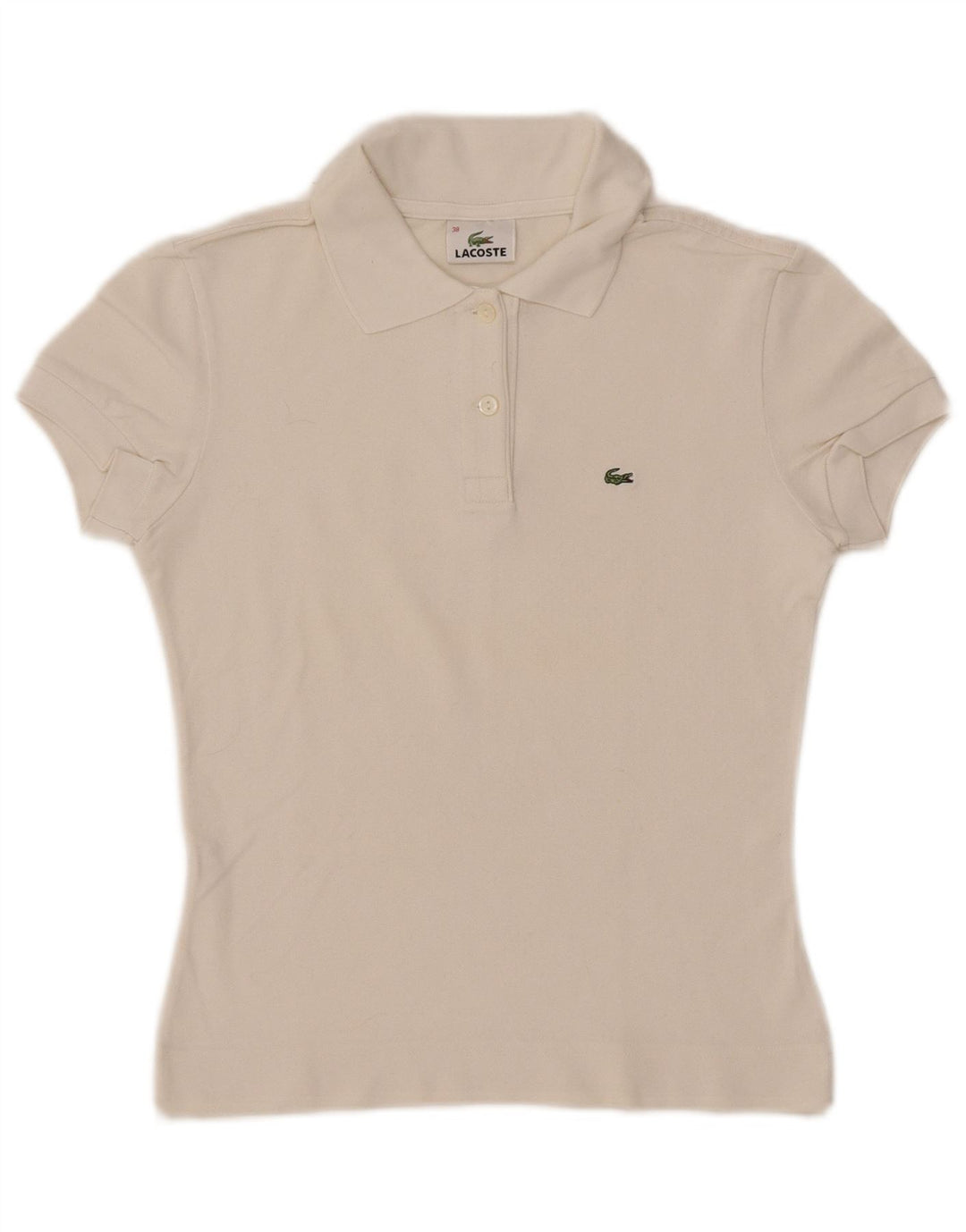 Tricou polo pentru femei LACOSTE Mărimea 38 Bumbac alb mediu