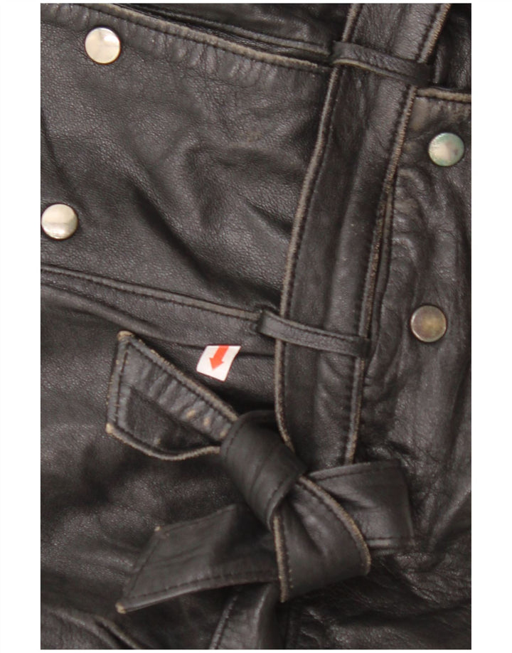 Jachetă de piele supradimensionată pentru femei VINTAGE EU 42, mare, neagră