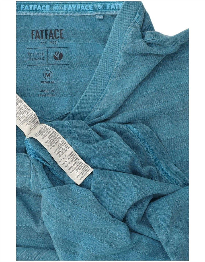 Fat Face Bărbați Tricou Top Mediu Albastru, Bumbac cu dungi