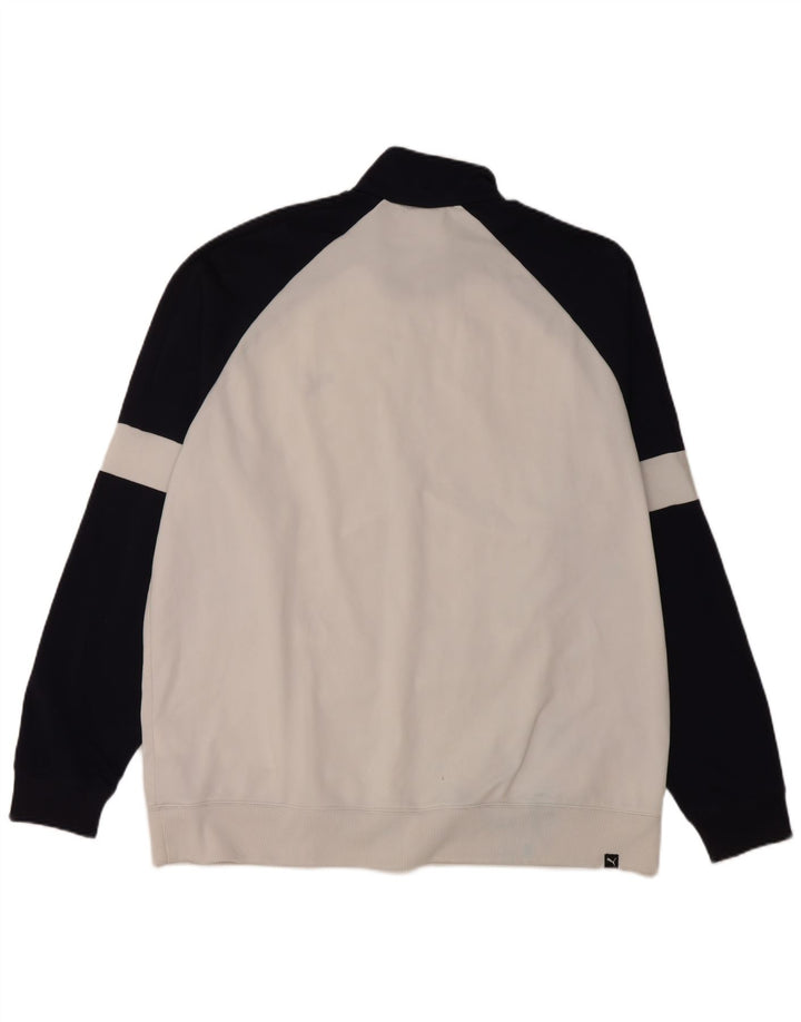 Jachetă de trening PUMA pentru bărbați, 2XL, poliester color block, albastru bleumarin