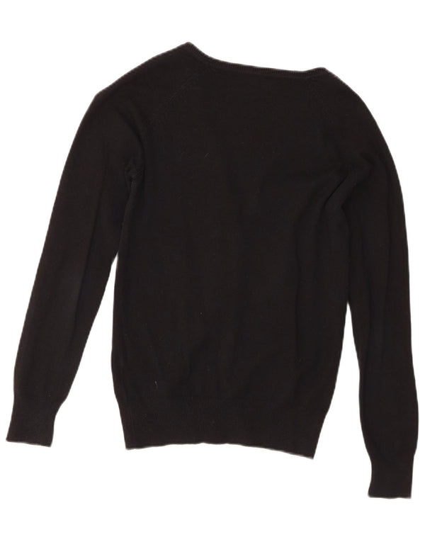 Pulover cardigan pentru femei Zara UK 6 XS bumbac negru