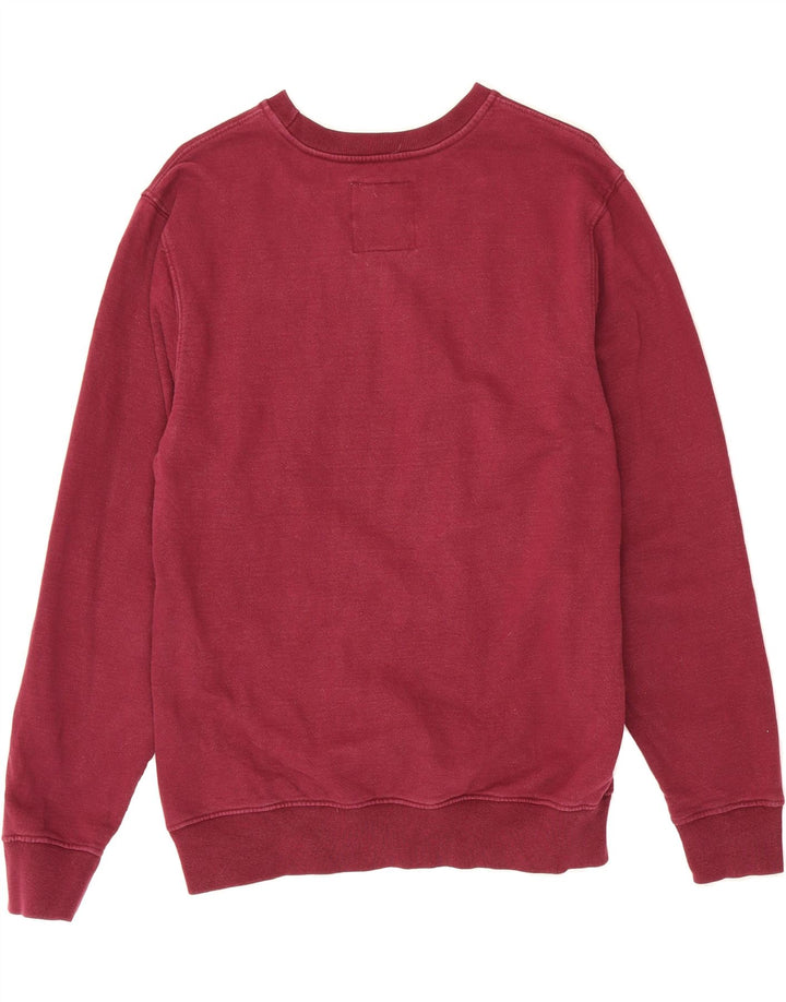 VANS Mens Graphic Sweatshirt Jumper Small Burgundy Vintage Vans and Second-Hand Vans from Messina Hembry 