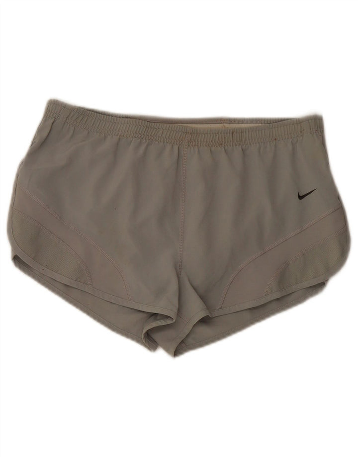Pantaloni scurți sport Nike Dri Fit pentru femei UK 10 Small Gri Poliester