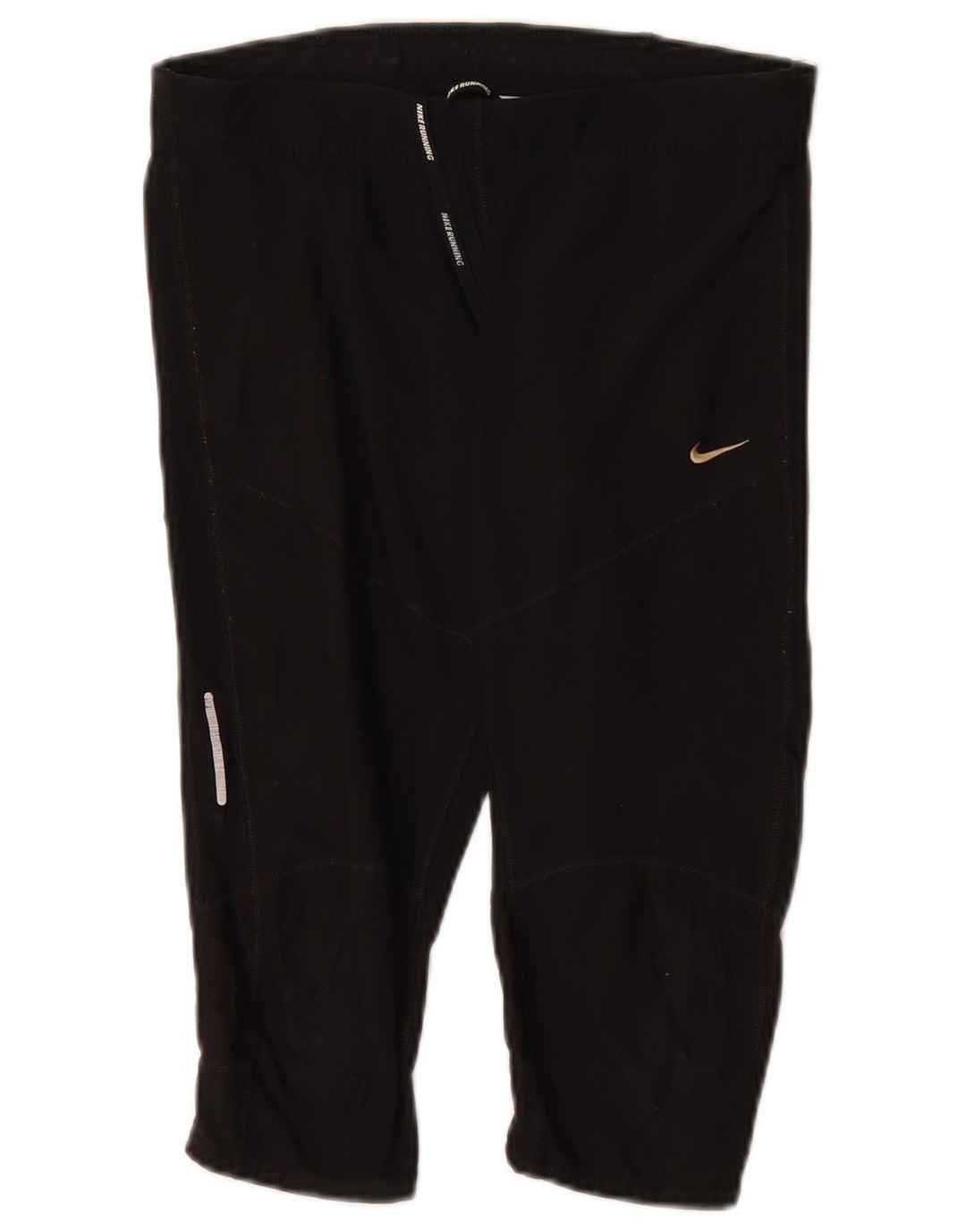 Pantaloni de trening NIKE Dri Fit Capri pentru femei UK 12 Poliester mediu negru
