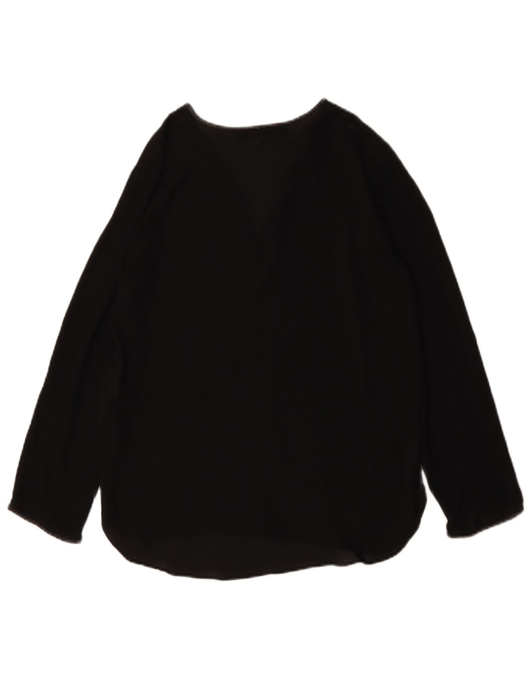 Top femeie Zara cu mânecă lungă UK 10, poliester negru mic