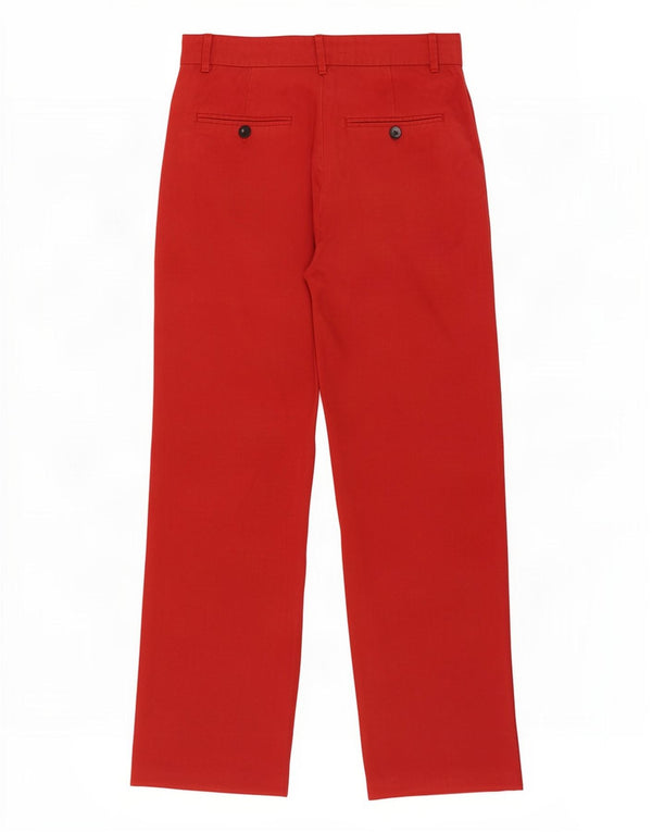 Pantaloni casual pentru femei cu talie înaltă Zara XS W25 L28 roșii