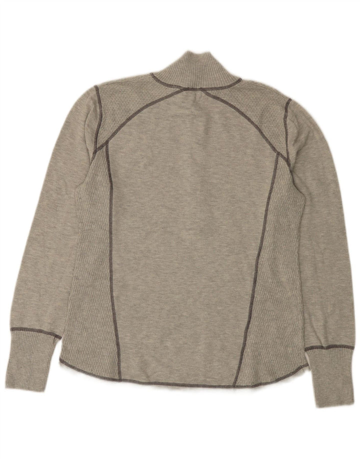 EDDIE BAUER Pulover pentru femei cu fermoar și gât UK 18 XL poliester gri