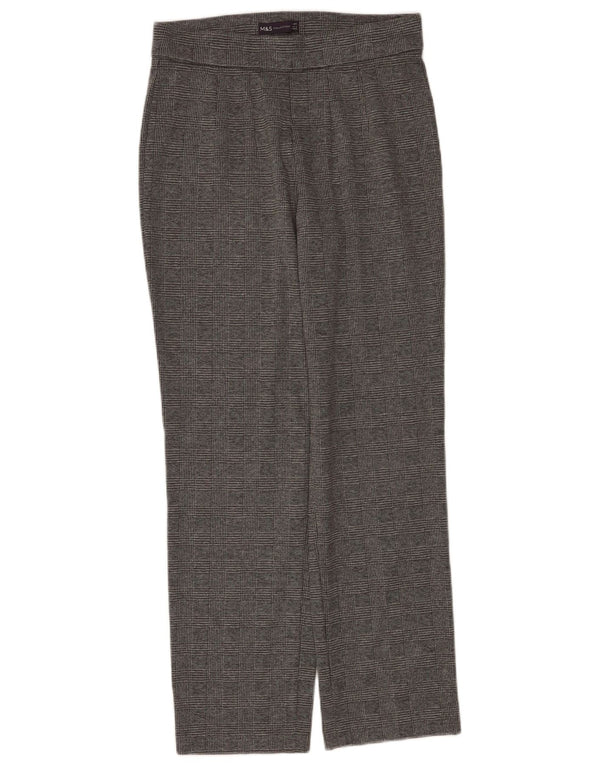 Pantaloni casual pentru femei Marks & Spencer UK 10 Small W30 L28 Gri Houndstooth