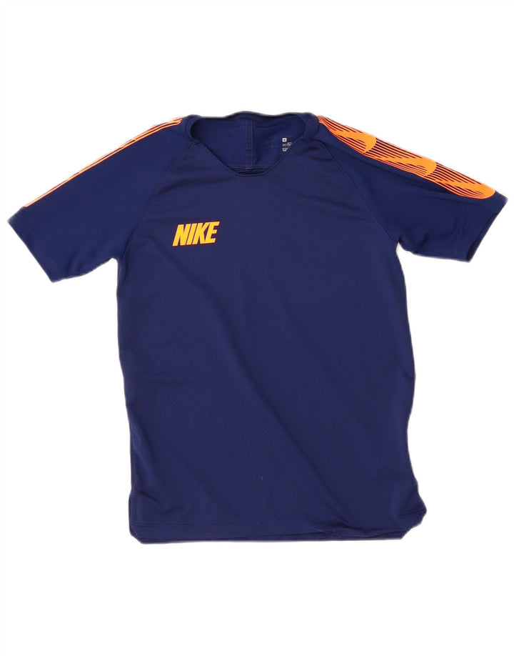 Tricou grafic NIKE pentru băieți Top 10-11 ani Mediu Bleumarin Colorblock
