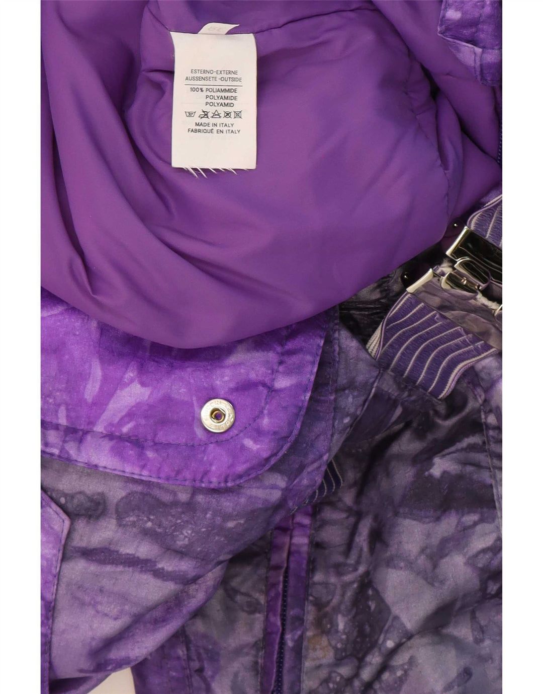 Salopetă de schi supradimensionată pentru femei cu model abstract Alasca IT 38 XS violet