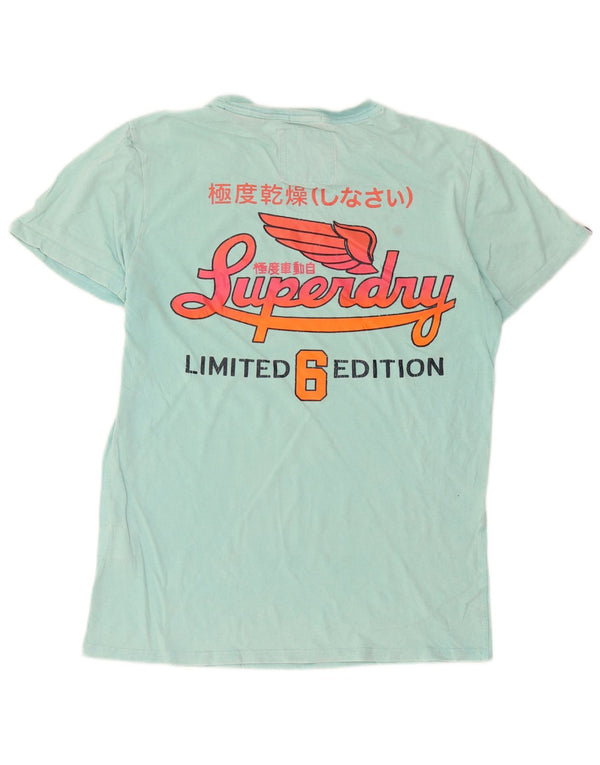 Tricou grafic pentru bărbați Superdry Top mic din bumbac turcoaz