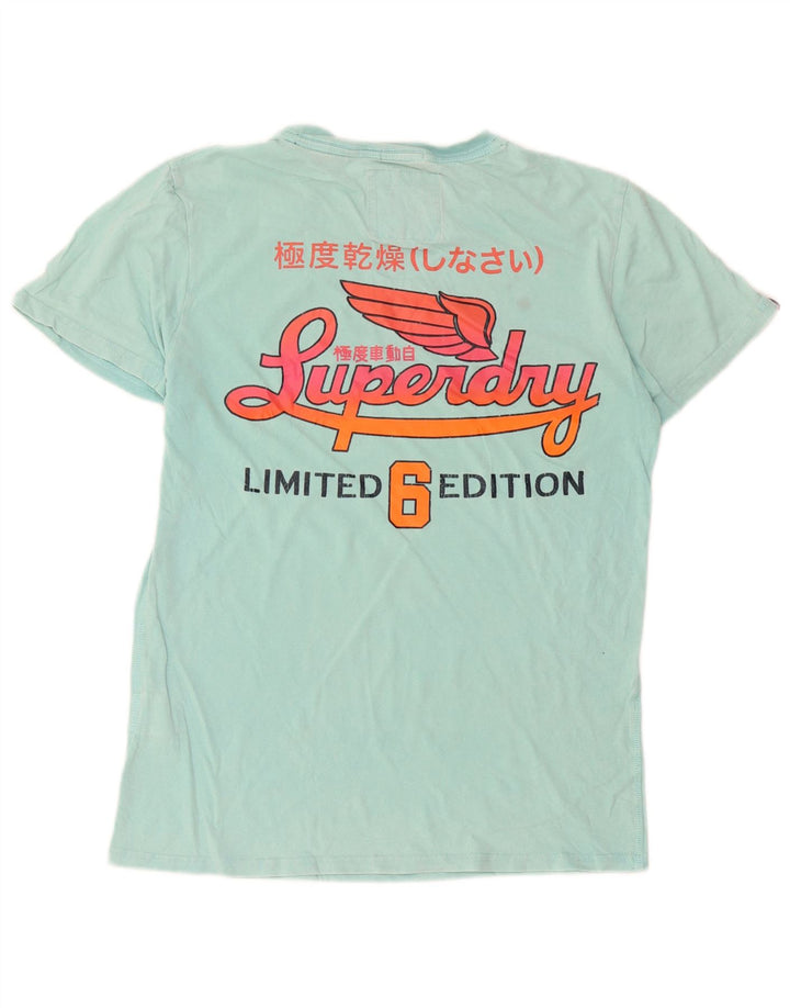 Tricou grafic pentru bărbați Superdry Top mic din bumbac turcoaz