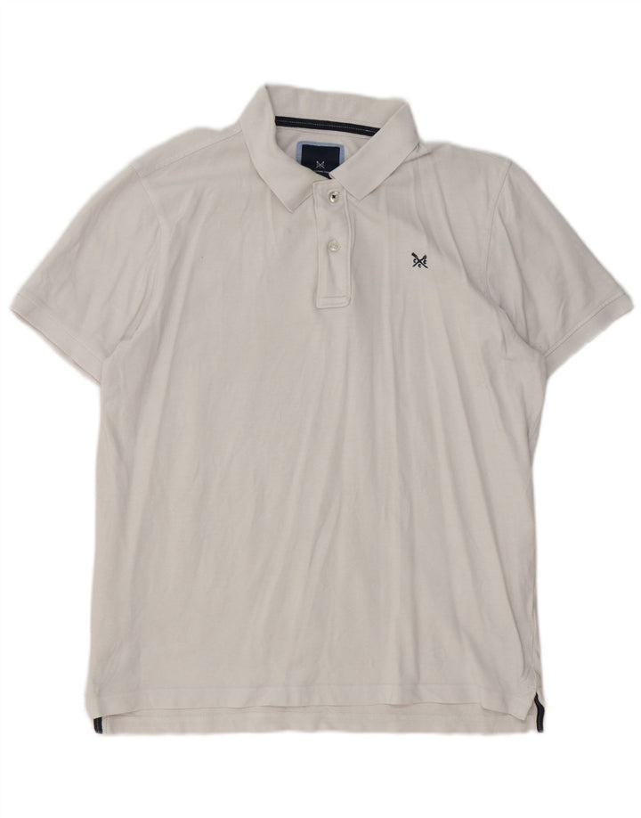 Crew Clothing Tricou polo pentru bărbați, mare, alb, bumbac