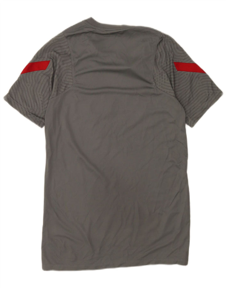 Tricou cu grafic Liverpool Nike pentru bărbați Top mic, gri, poliester color bloc
