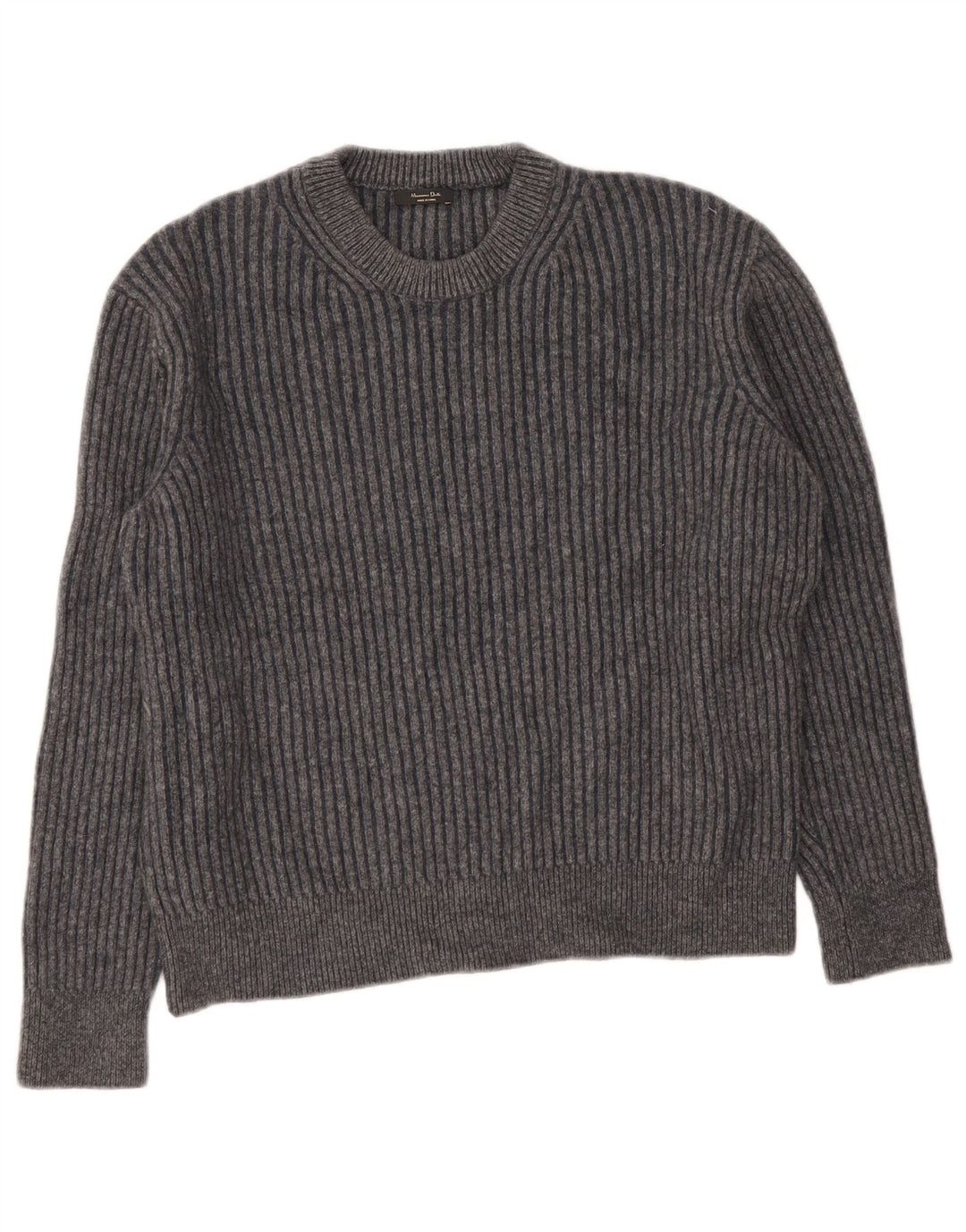 Pulover Massimo Dutti pentru damă cu gât crew pulover UK 16 mare lână gri