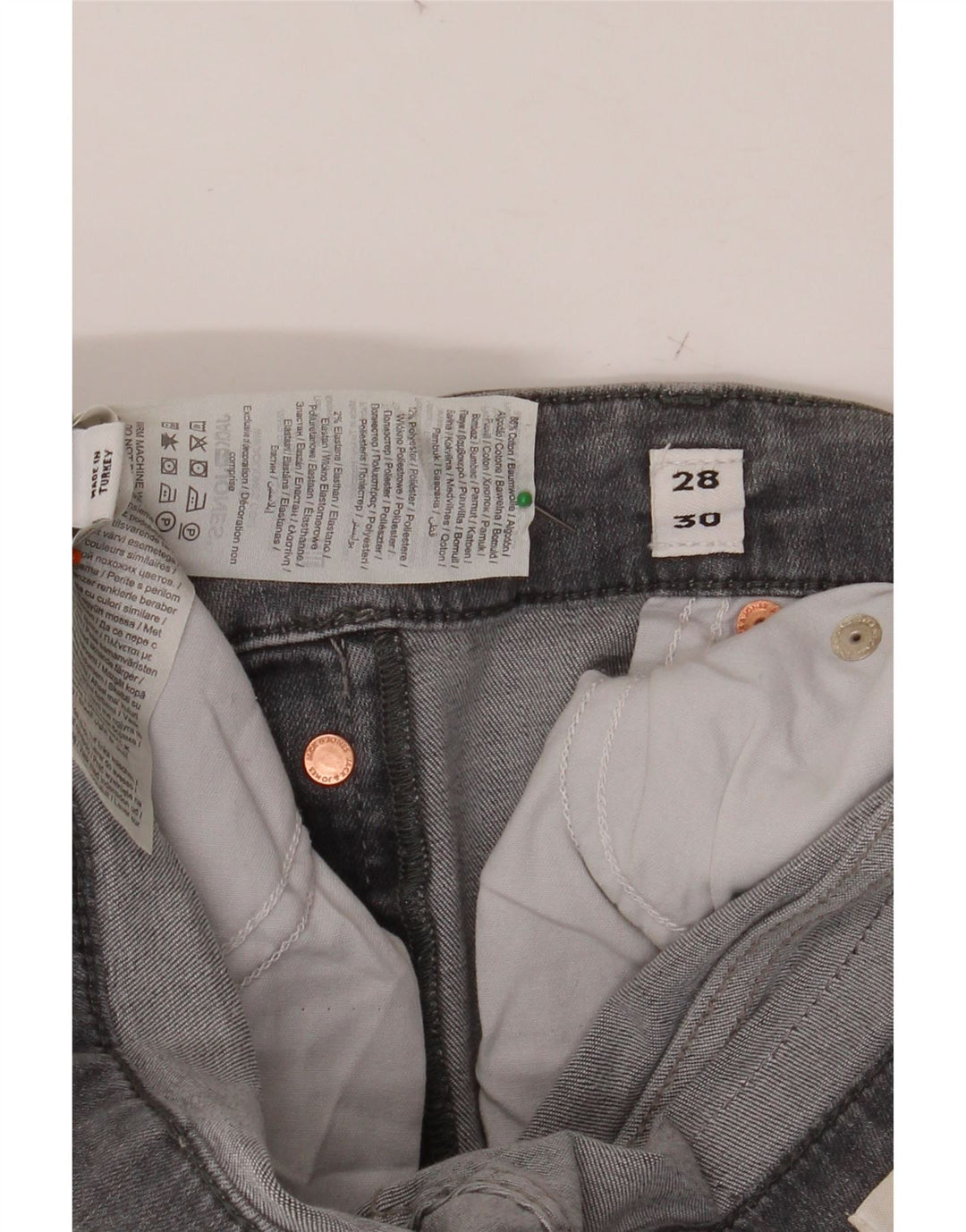 JACK & JONES Blugi slim pentru bărbați W28 L30 bumbac gri