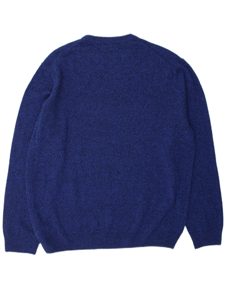 Pulover pentru bărbați Marks & Spencer, cu gât crew, 2XL, lână albastră
