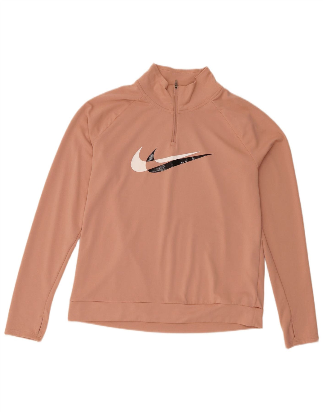 Top de trening Nike Dri Fit Graphic Pulover pentru femei UK 14 Roz mediu