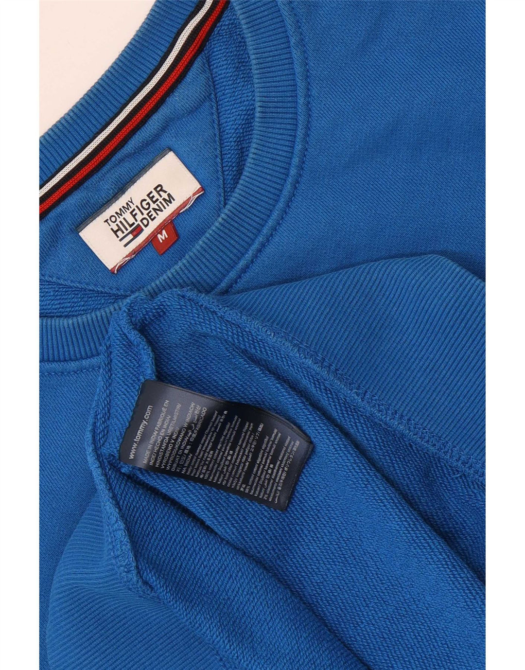 Hanorac grafic pentru bărbați Tommy Hilfiger Pulover, bumbac albastru mediu