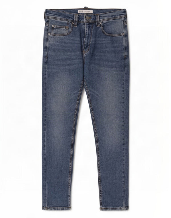 Blugi slim pentru bărbați Zara EU 38 Mici L30 L30 Bumbac albastru