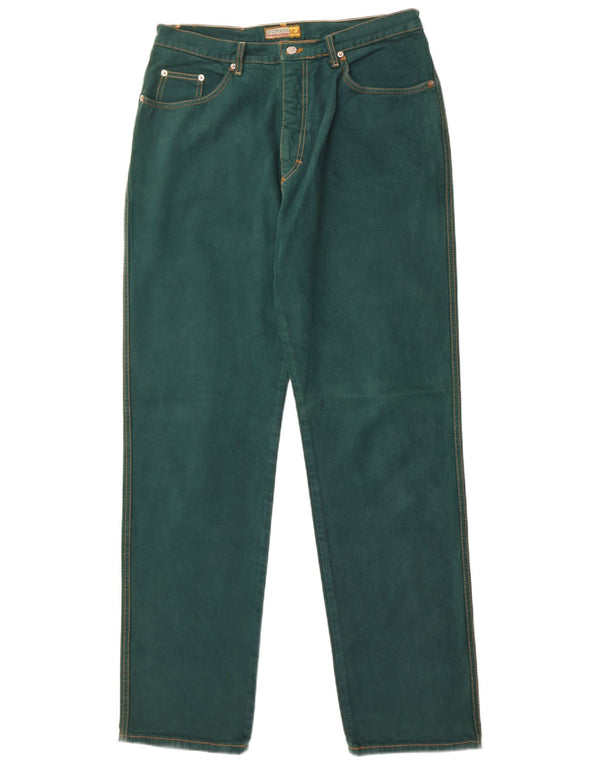 Stefanel Mens Tapered Jeans IT 52 XL W38 L35 Green Cotton