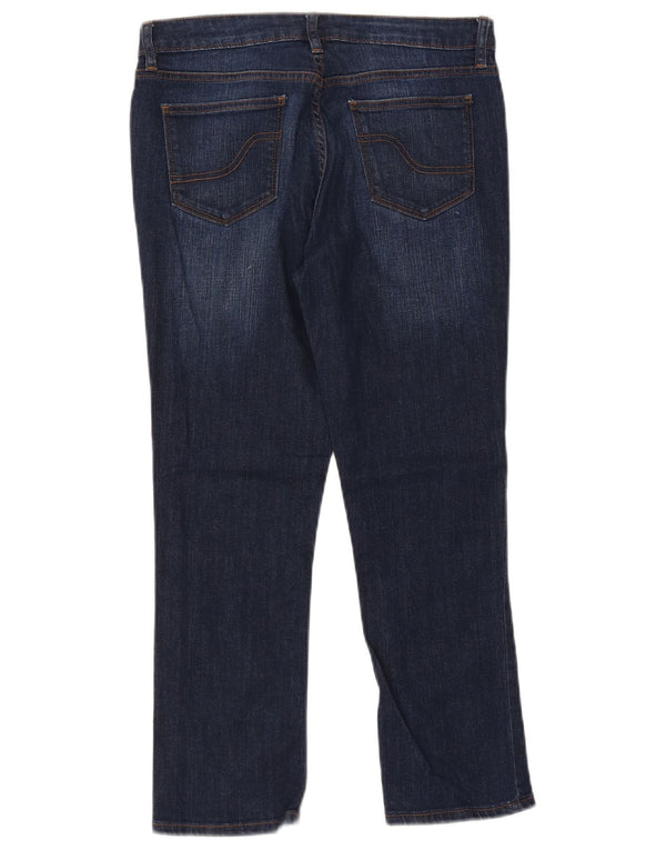 Fat Face Blugi Slim Cropped Femei UK 10 Small W30 L24 Blue Bumbac