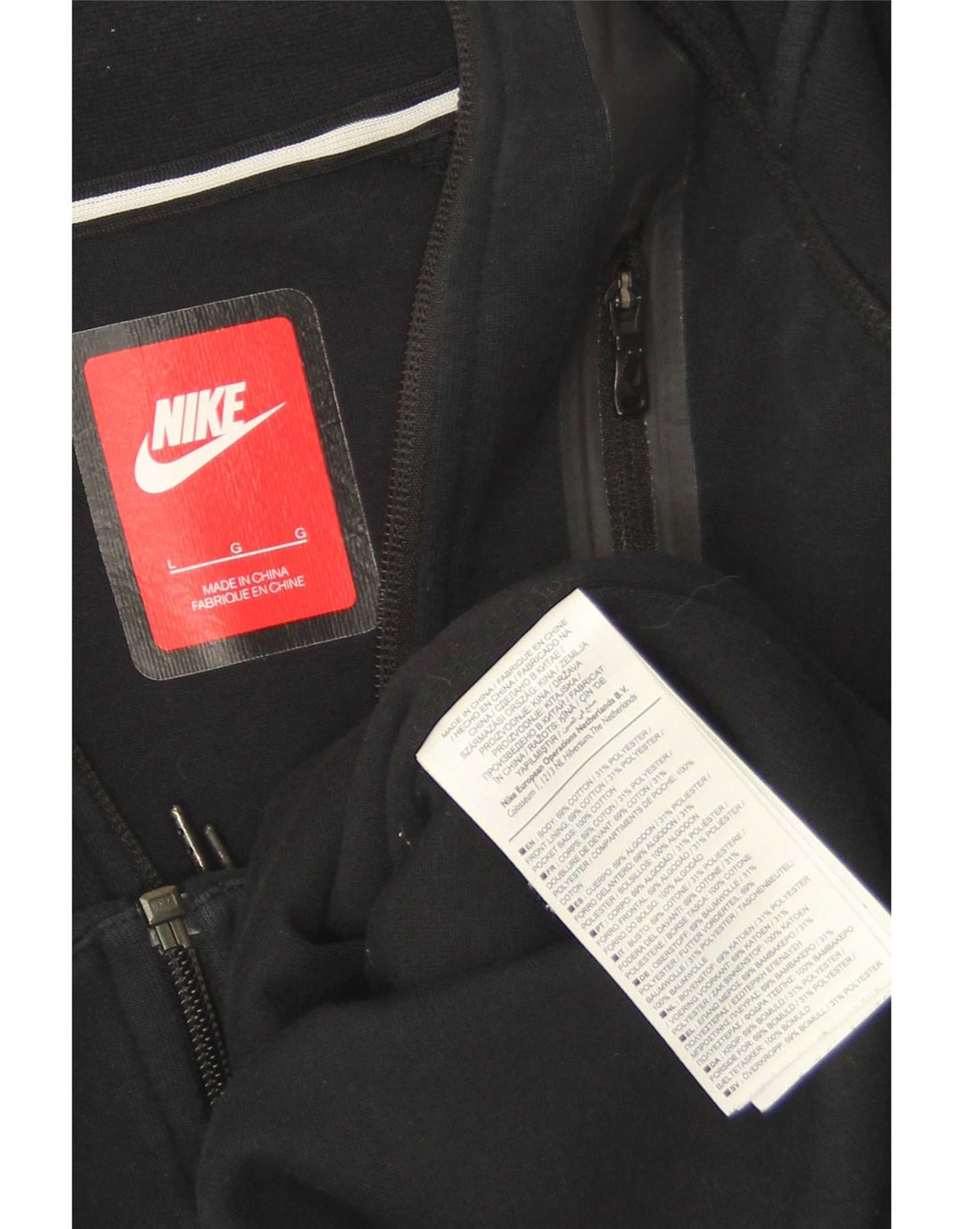 Jachetă de trening pentru femei Nike UK 14, mare, negru, bumbac