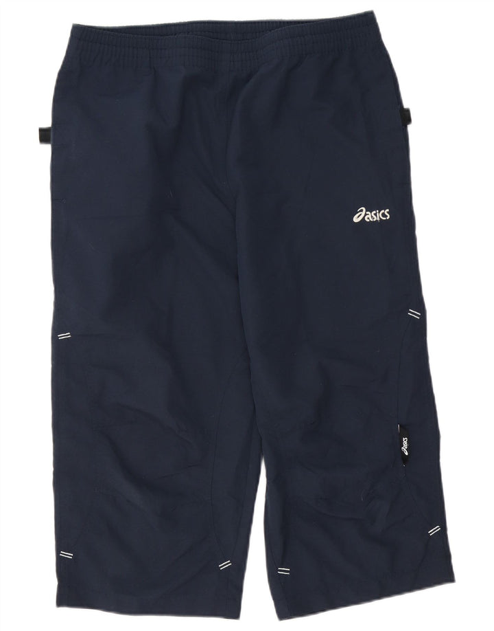 Pantaloni de trening Asics Capri pentru bărbați, poliester mediu bleumarin
