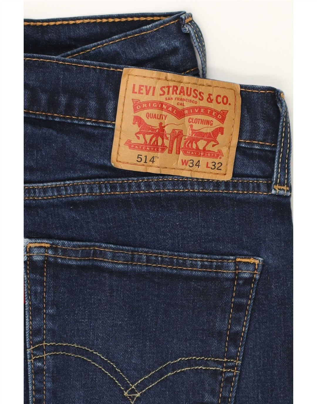 Blugi drepti pentru bărbați Levi's 514 W34 L32 bumbac bleumarin