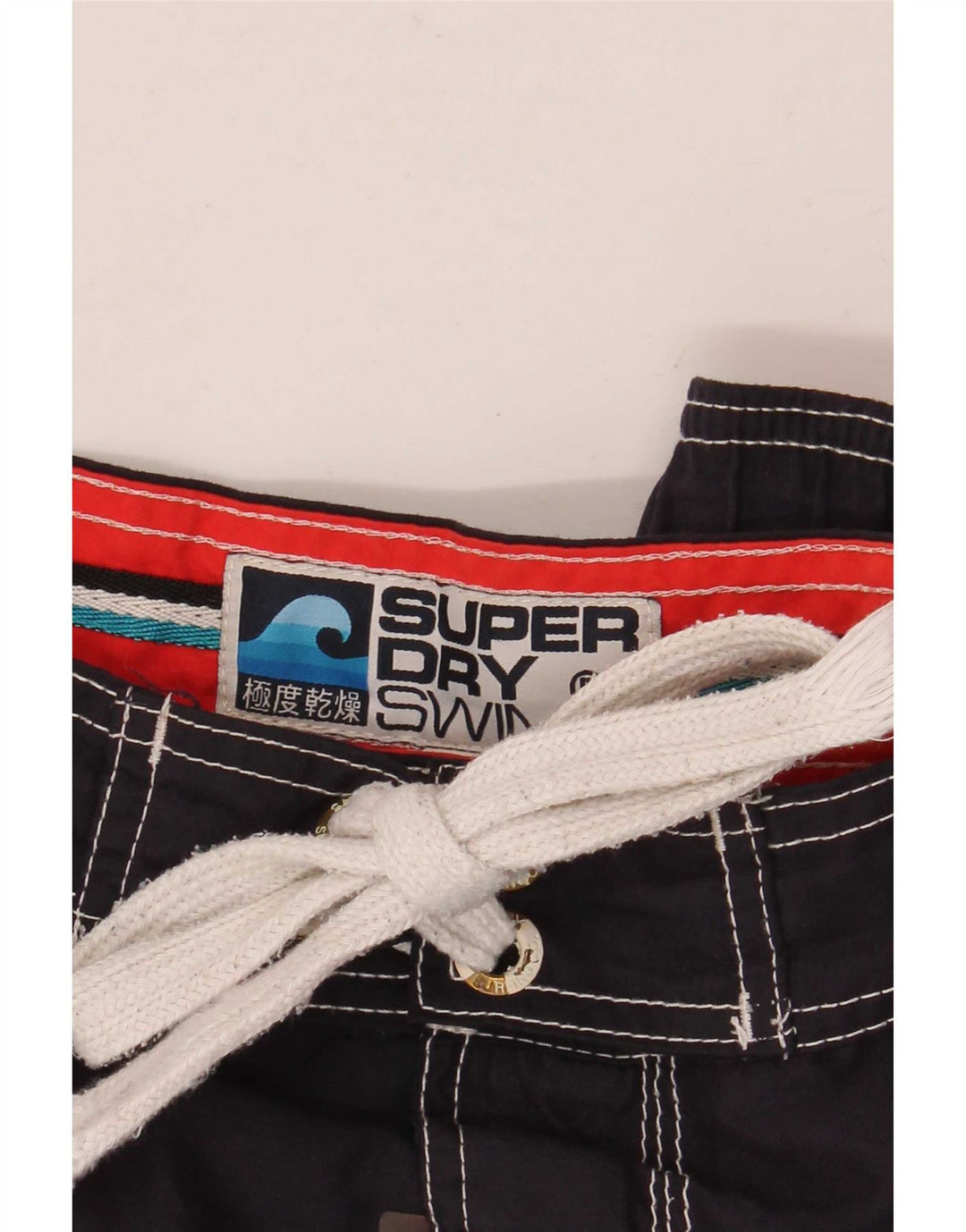 Pantaloni scurți de înot grafic Superdry pentru bărbați, poliester mediu albastru