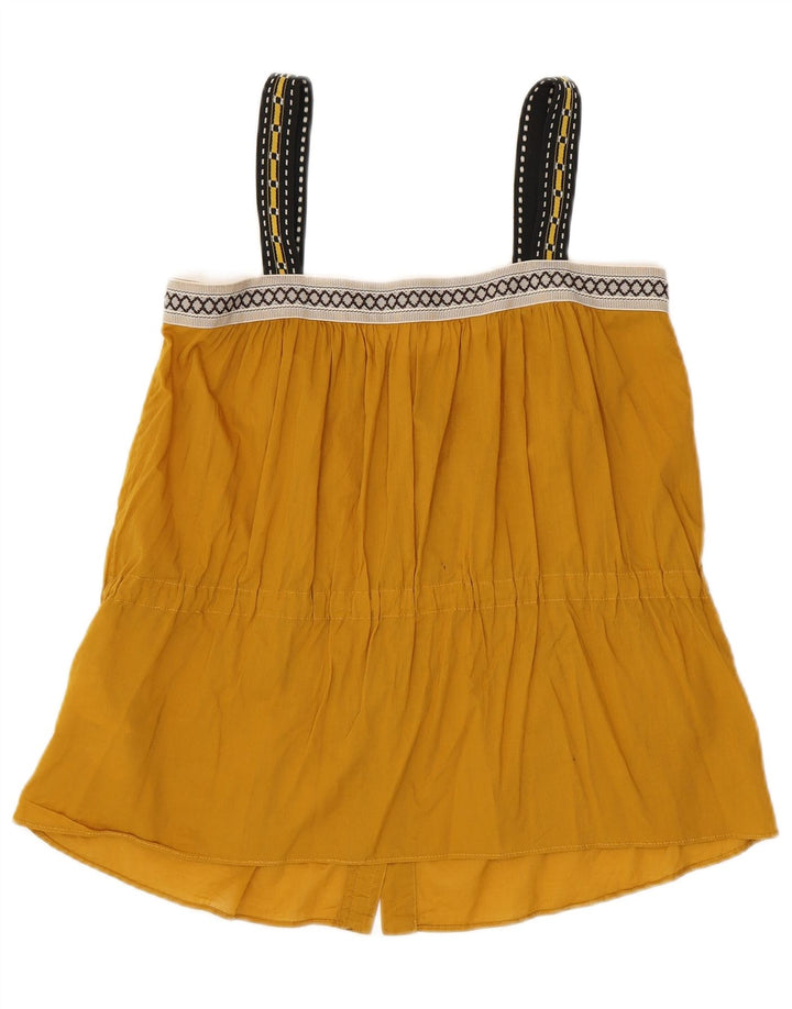 Marlboro Classics Crop Cami Top pentru femei EU 38 Bumbac geometric galben mediu