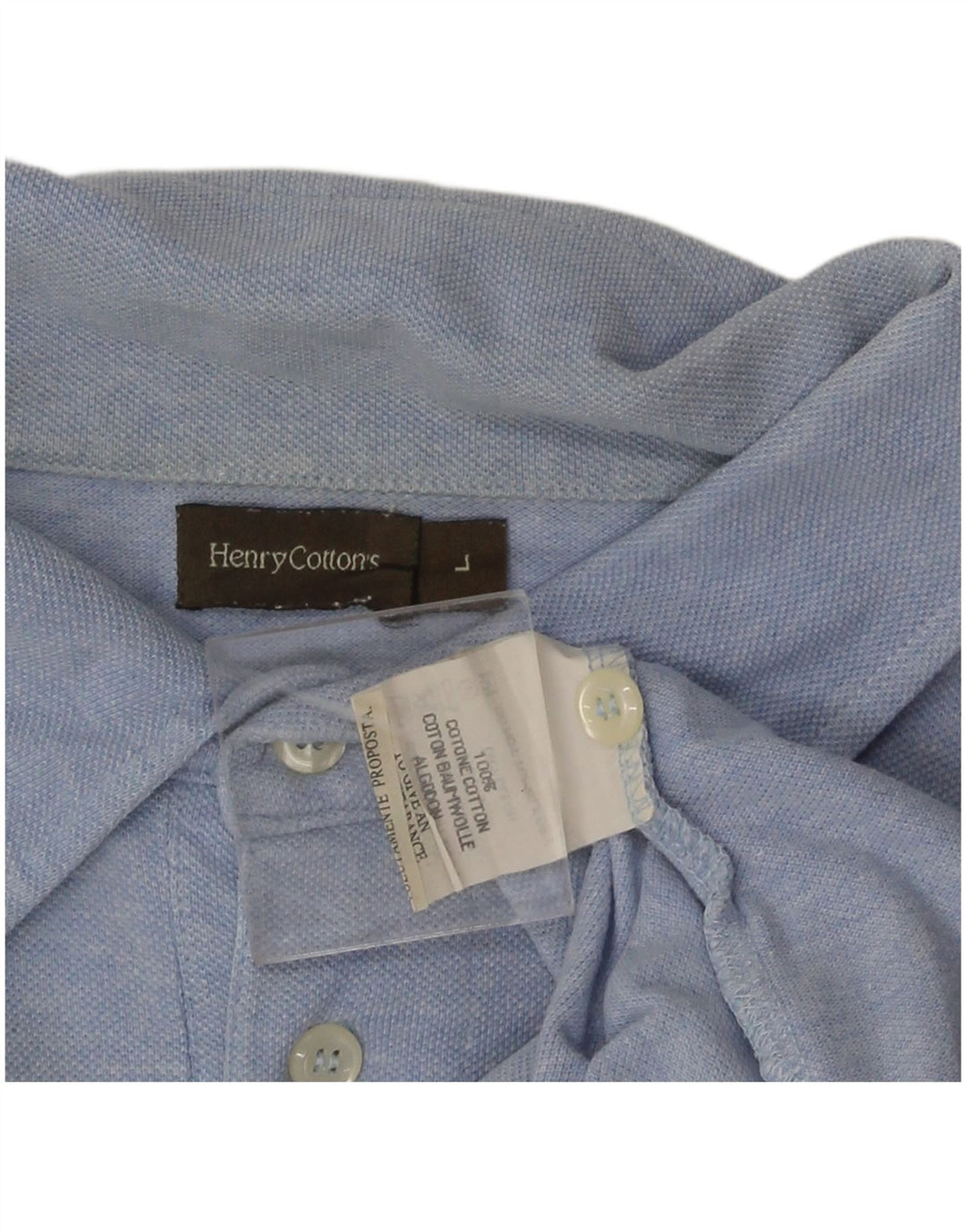 Tricou polo pentru bărbați Henry Cottons din bumbac albastru mare