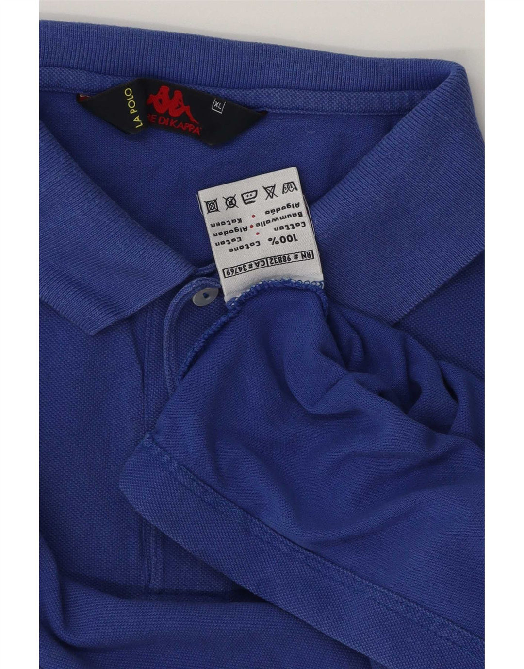 Cămașă polo pentru bărbați Kappa XL Bumbac albastru