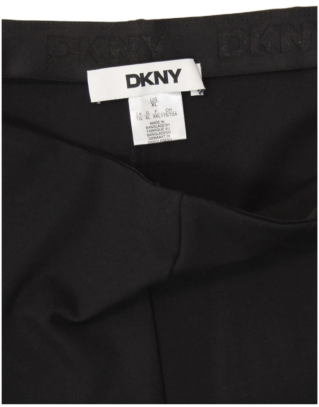 DKNY Pantaloni Capri drepti pentru femei cu talie înaltă XL W36 L24 Rayon negru