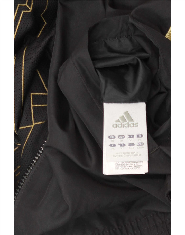Jachetă de trening reversibilă cu glugă pentru bărbați Adidas XL poliester negru