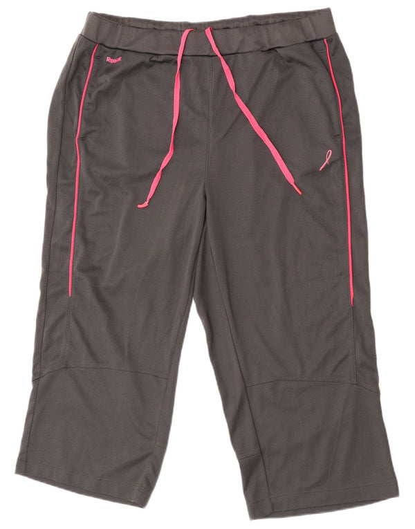 Bermude sport Reebok pentru femei UK 18 XL poliester gri