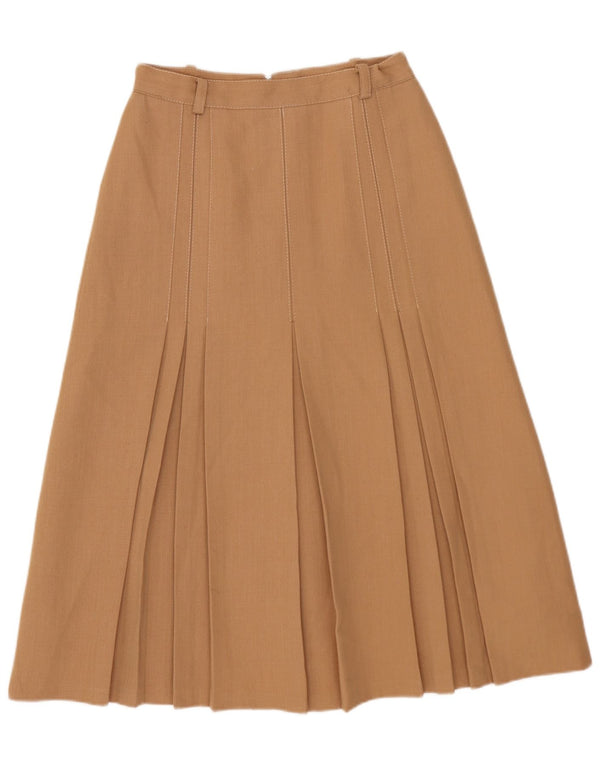 Fusta plisată Vintage pentru femei cu talie înaltă IT 42 Medium W24 Bej