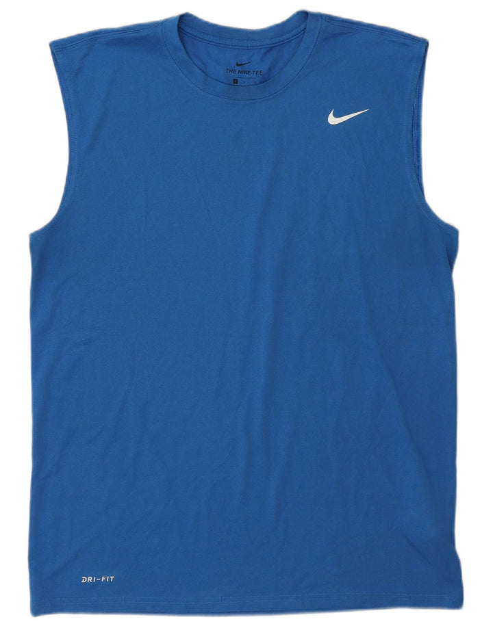 Vesta Dri Fit Nike pentru bărbați, mare, albastru, poliester