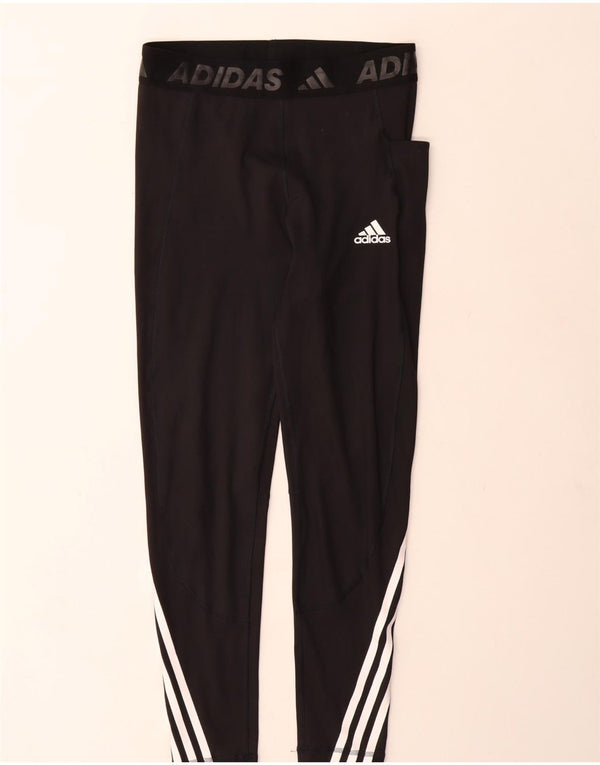 Leggings grafic Adidas pentru femei UK 12/14 Poliester mediu negru