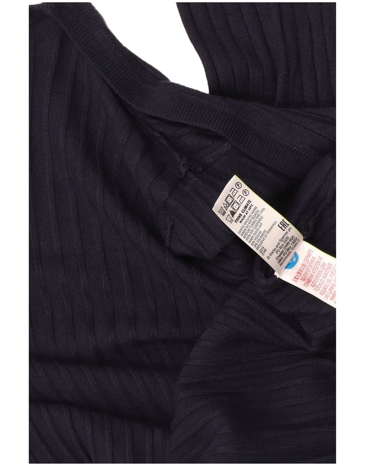 Pulover cardigan cu paragate pentru femei Marks & Spencer UK 12 Medium Bleumarin