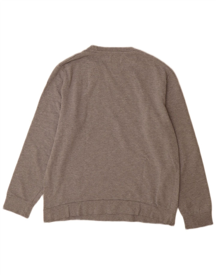 Guess Pulover grafic pentru bărbați UK 40 Bumbac gri mediu