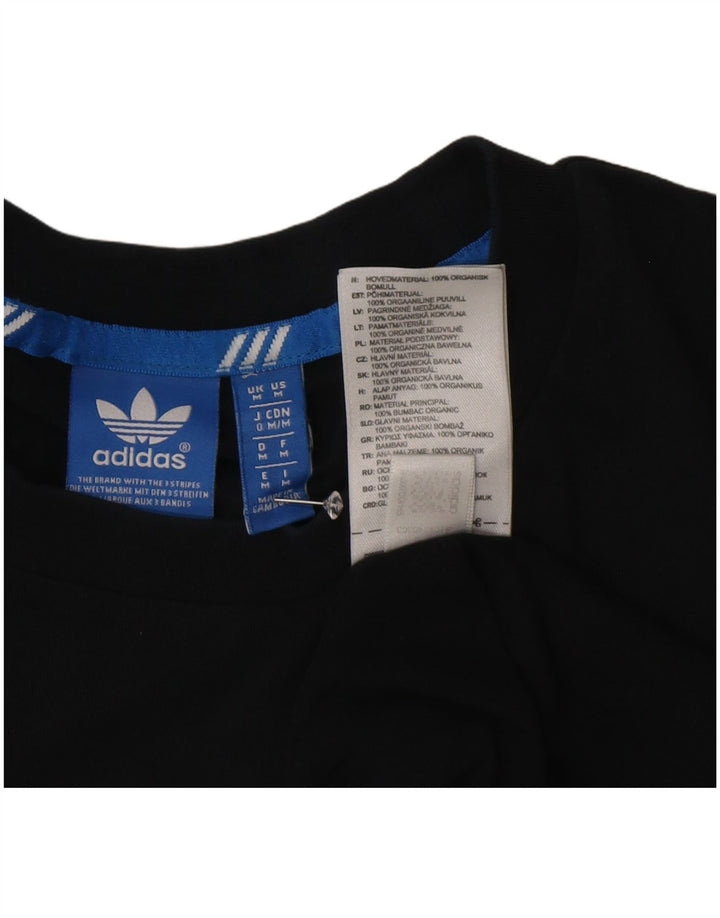 Tricou grafic Adidas pentru bărbați Top mediu negru bumbac