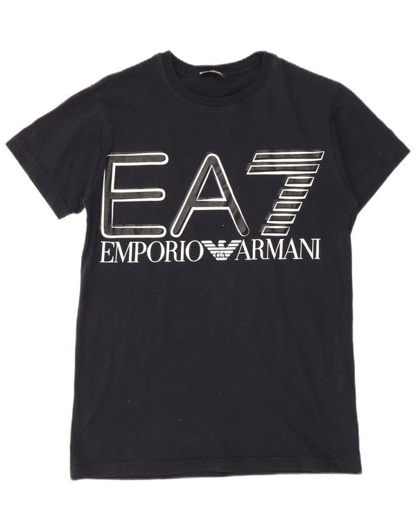 Tricou grafic pentru bărbați Emporio Armani Top Mic Bleumarin