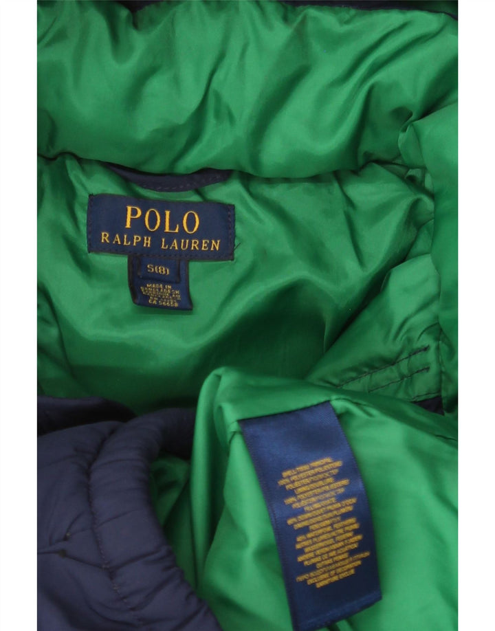 POLO RALPH LAUREN Jachetă căptușită cu glugă pentru băieți 7-8 ani Mic Bleumarin