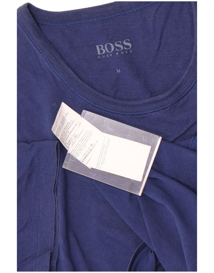 Tricou pentru bărbați HUGO BOSS Top mediu din bumbac bleumarin