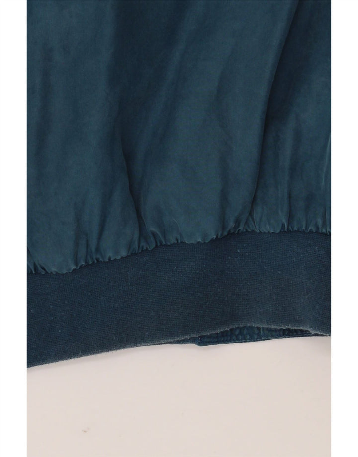 Jachetă Bomber Vintage pentru bărbați, cu tăiere lejeră, IT 48 Medium Blue Silk
